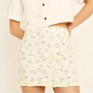 Urban Outfitters Floral Ruffle Mini Skirt